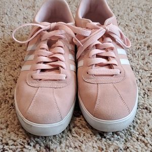 Pink Suede 3 stripe Adidas Neo